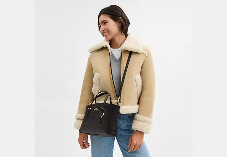 09 - COACH Mollie Tote Bag 25 In Signature Canvas