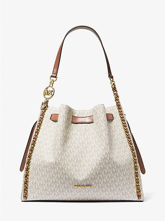 118 - MICHAEL KORS Mina Large Signature Logo Chain Shoulder Bag