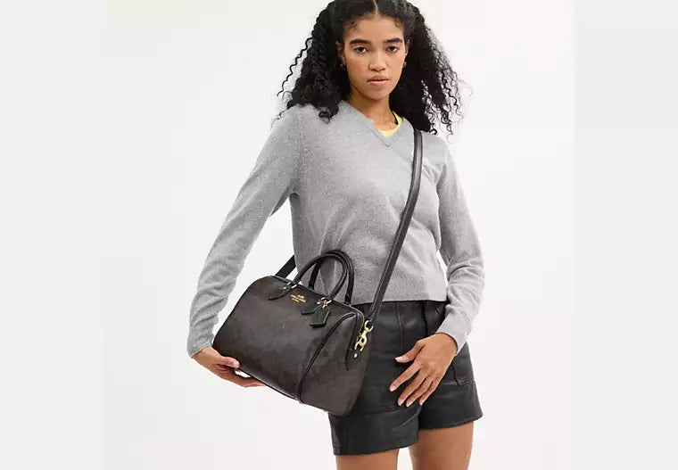 12 - SOBRE PEDIDO - COACH Rowan Large Satchel Bag In Signature Canvas
