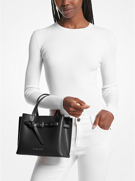 122 - MICHAEL KORS Emilia Small Pebbled Leather Satchel