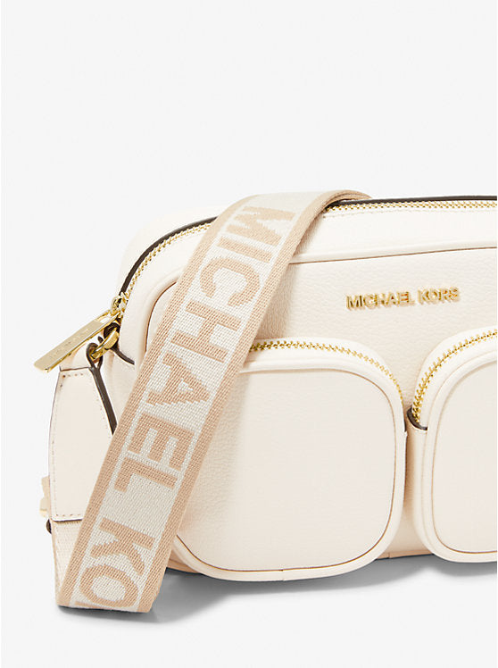 135 - MICHAEL KORS Jet Set Medium Leather Crossbody Bag with Case for Apple Airpods Pro