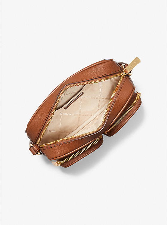 136 - MICHAEL KORS Jet Set Medium Leather Crossbody Bag with Case for Apple Airpods Pro