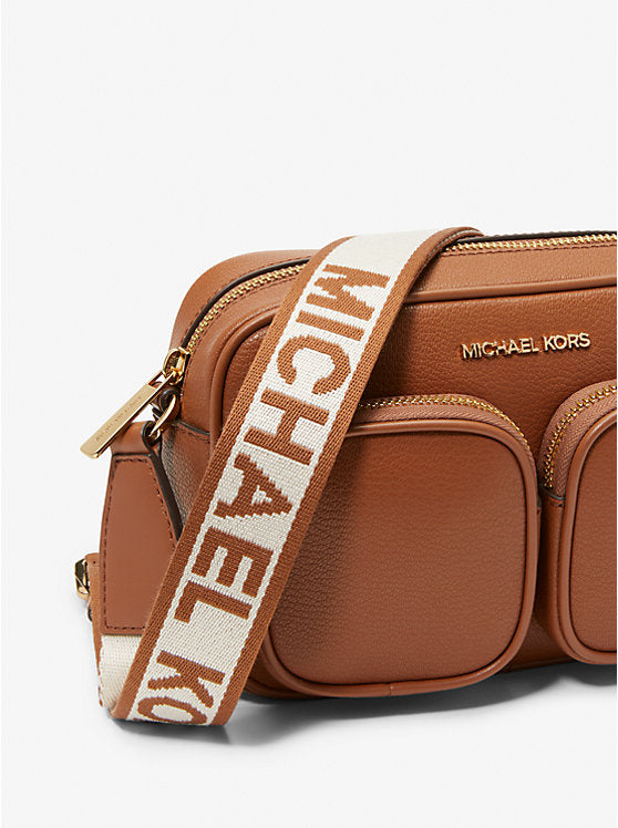 136 - MICHAEL KORS Jet Set Medium Leather Crossbody Bag with Case for Apple Airpods Pro