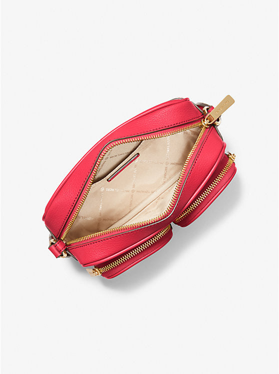 138 - MICHAEL KORS Jet Set Medium Leather Crossbody Bag with Case for Apple Airpods Pro