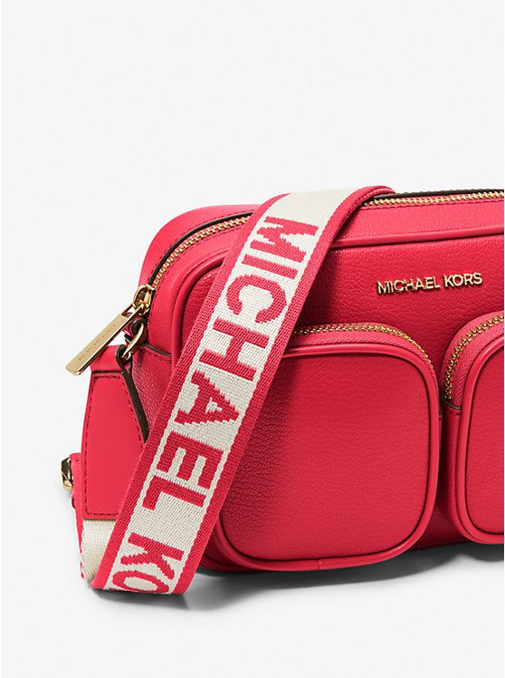 138 - MICHAEL KORS Jet Set Medium Leather Crossbody Bag with Case for Apple Airpods Pro