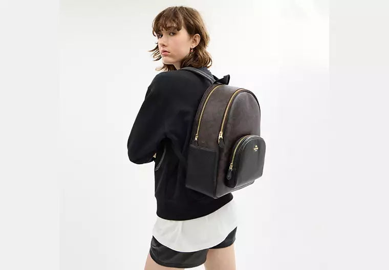 14 - SOBRE PEDIDO - COACH Large Court Backpack In Signature Canvas