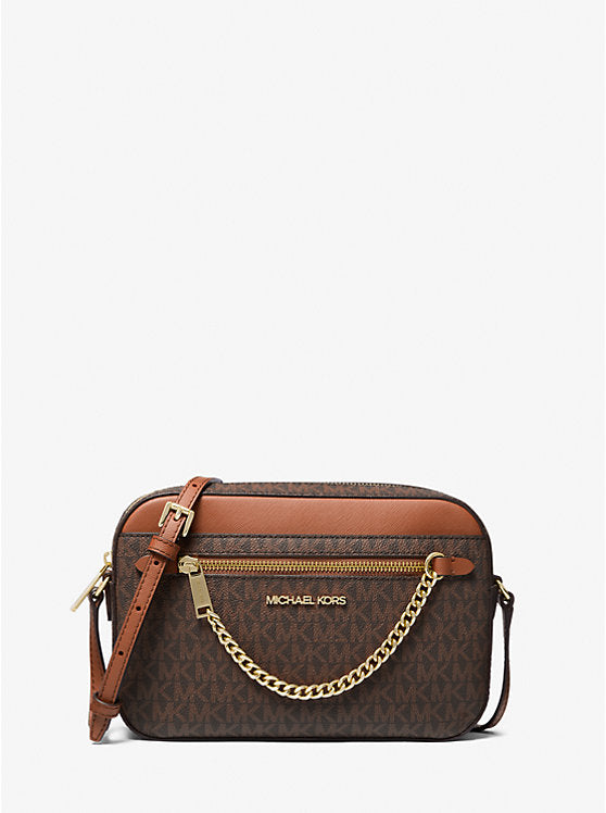 140 - MICHAEL KORS Jet Set Large Logo Crossbody Bag