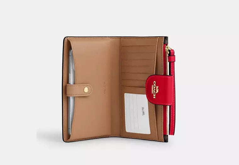 215 - COACH Phone Wallet In Signature Canvas