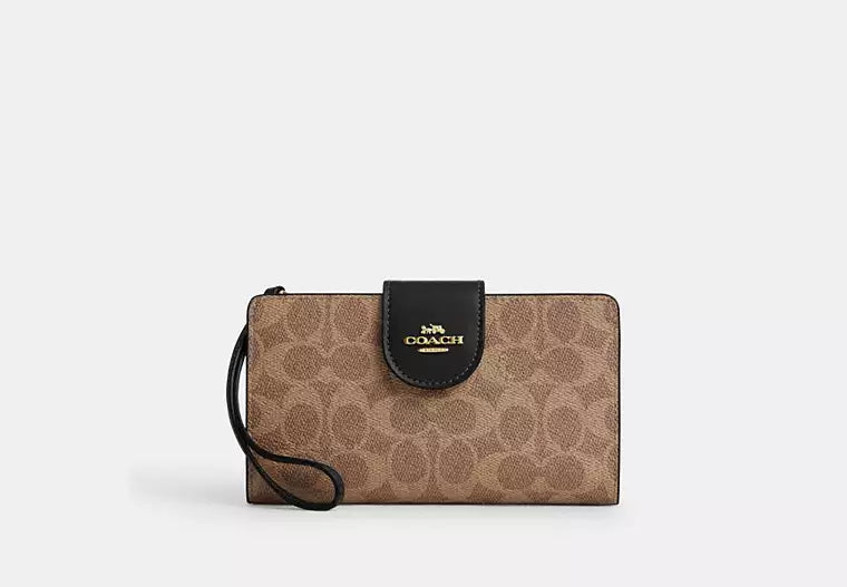 216 - COACH Phone Wallet In Signature Canvas