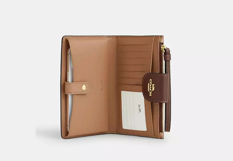 217 - COACH Phone Wallet In Signature Canvas