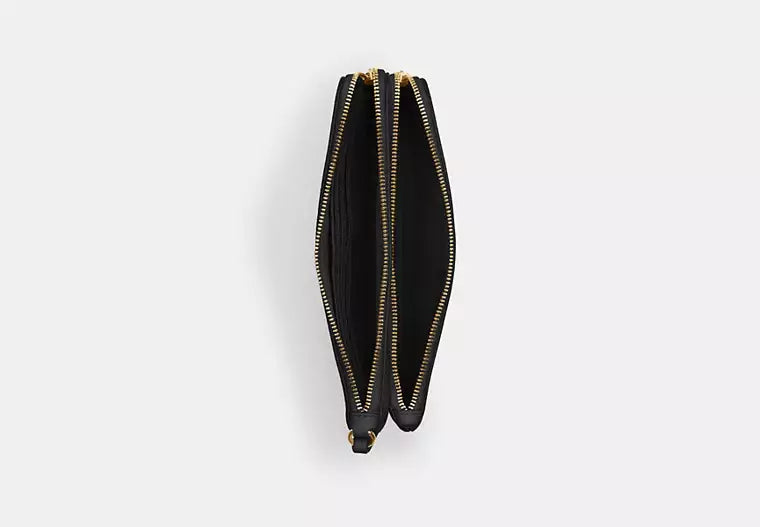 229 - COACH Double Zip Wallet In Signature Canvas