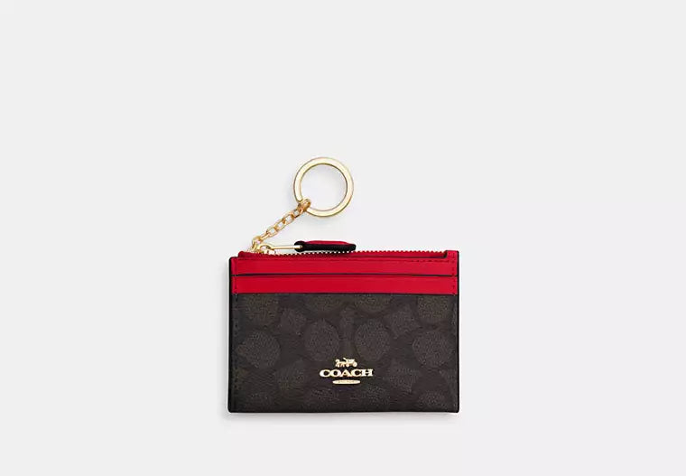 231 - COACH Mini Skinny Id Case In Signature Canvas With Floral Print