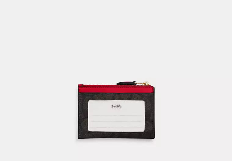 231 - COACH Mini Skinny Id Case In Signature Canvas With Floral Print