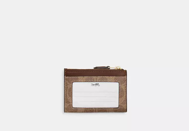 232 - COACH Mini Skinny Id Case In Signature Canvas