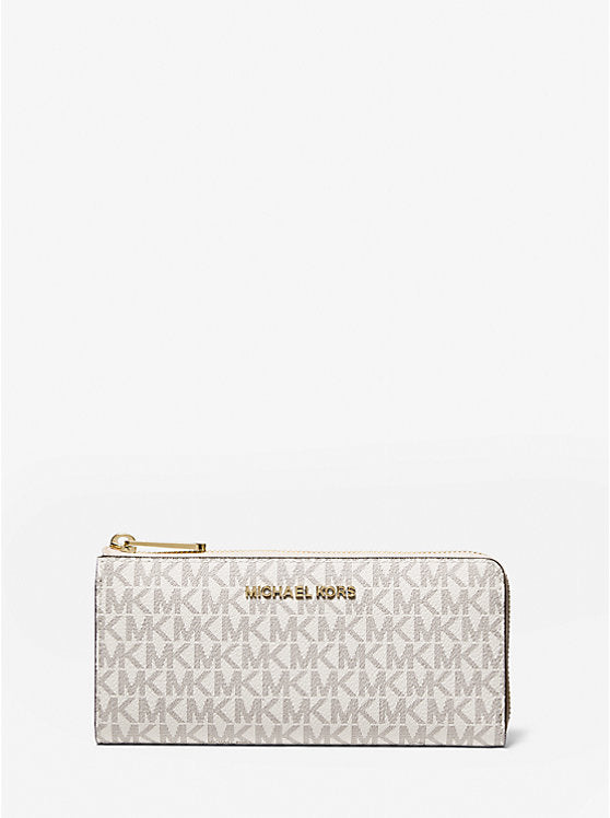 240 - MICHAEL KORS Jet Set Travel Large Logo Quarter-Zip Wallet