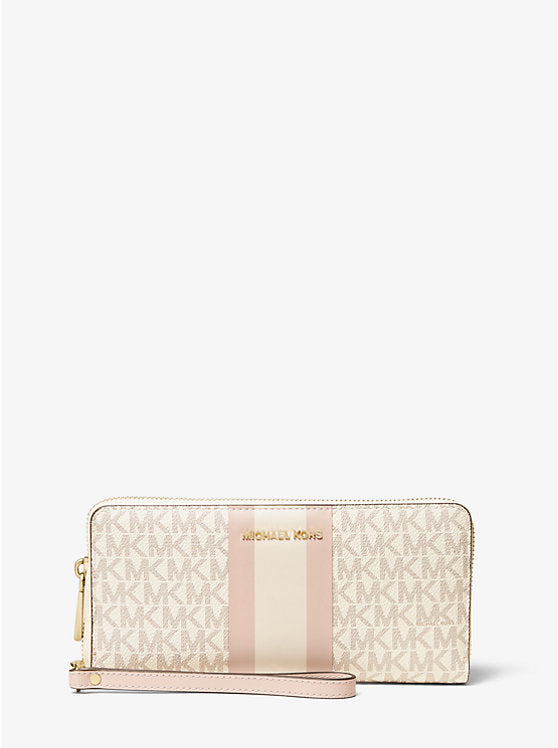 249 - MICHAEL KORS Logo Stripe Continental Wristlet