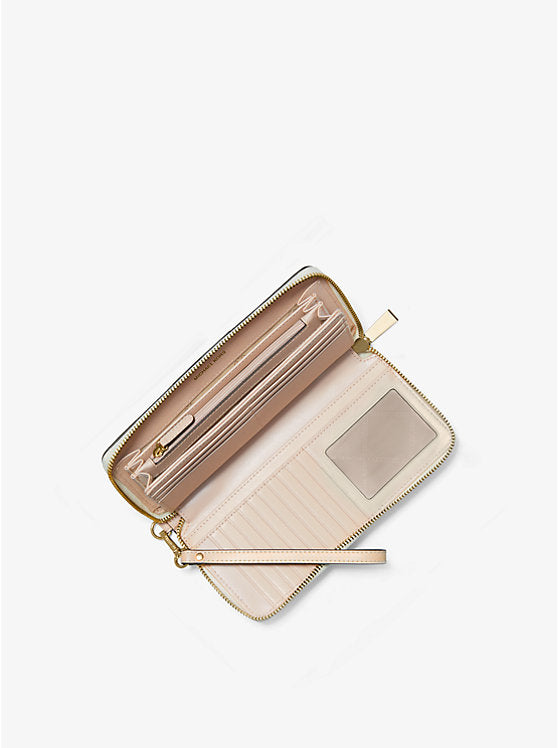 249 - MICHAEL KORS Logo Stripe Continental Wristlet