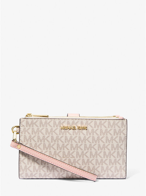252 - MICHAEL KORS Jet Set Travel Signature Logo Smartphone Wallet