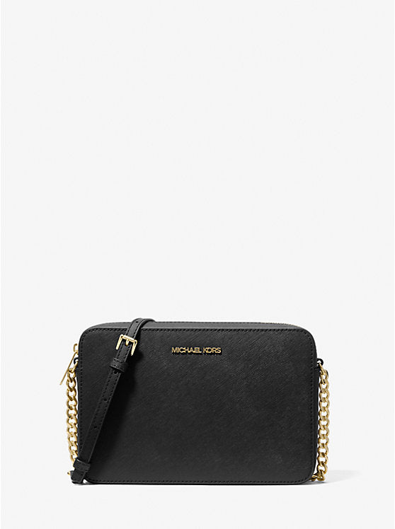 29 - ENTREGA INMEDIATA - MICHAEL KORS Jet Set Large Saffiano Leather Crossbody Bag