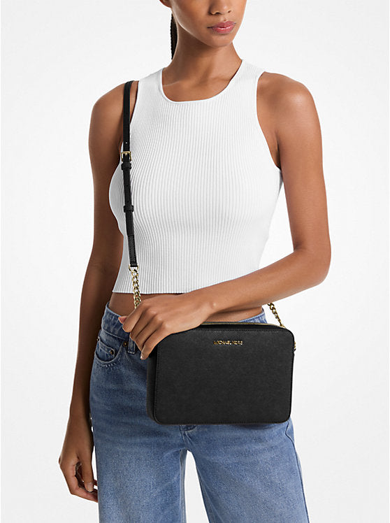 29 - ENTREGA INMEDIATA - MICHAEL KORS Jet Set Large Saffiano Leather Crossbody Bag