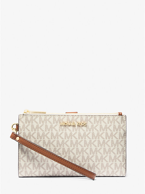 33 - ENTREGA INMEDIATA - MICHAEL KORS Jet Set Travel Signature Logo Smartphone Wallet
