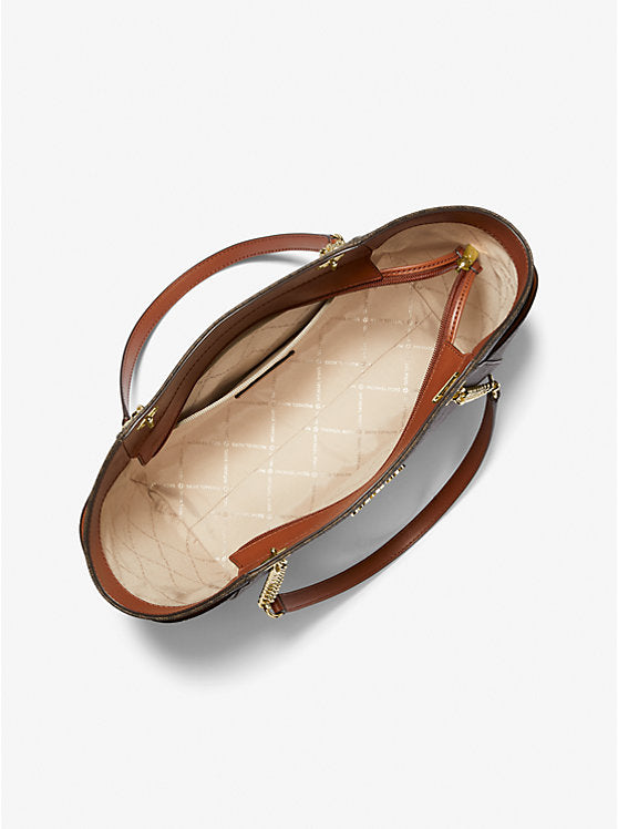 34 - SOBRE PEDIDO - MICHAEL KORS Jet Set Large Signature Logo Shoulder Bag