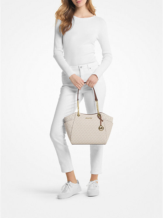 35 - SOBRE PEDIDO - MICHAEL KORS Jet Set Large Signature Logo Shoulder Bag