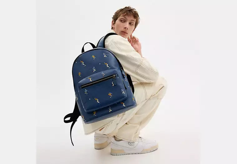 643 - SOBRE PEDIDO - COACH West Backpack With Baseball Print