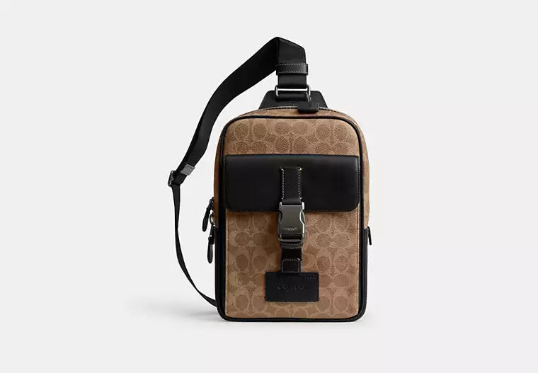 653 - COACH Track Pack In Signature Canvas