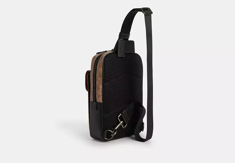 653 - COACH Track Pack In Signature Canvas