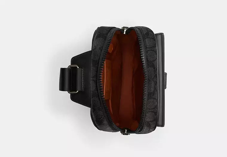 654 - COACH Track Pack In Signature Canvas