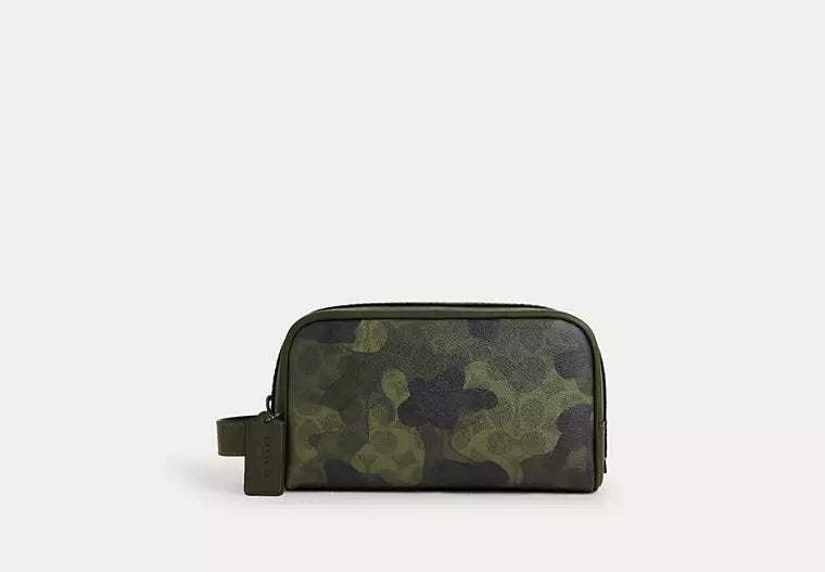 658 - COACH Small Travel Kit In Signature Camo Print