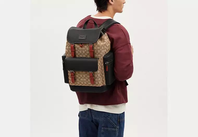 672 - COACH Sprint Backpack In Signature Jacquard