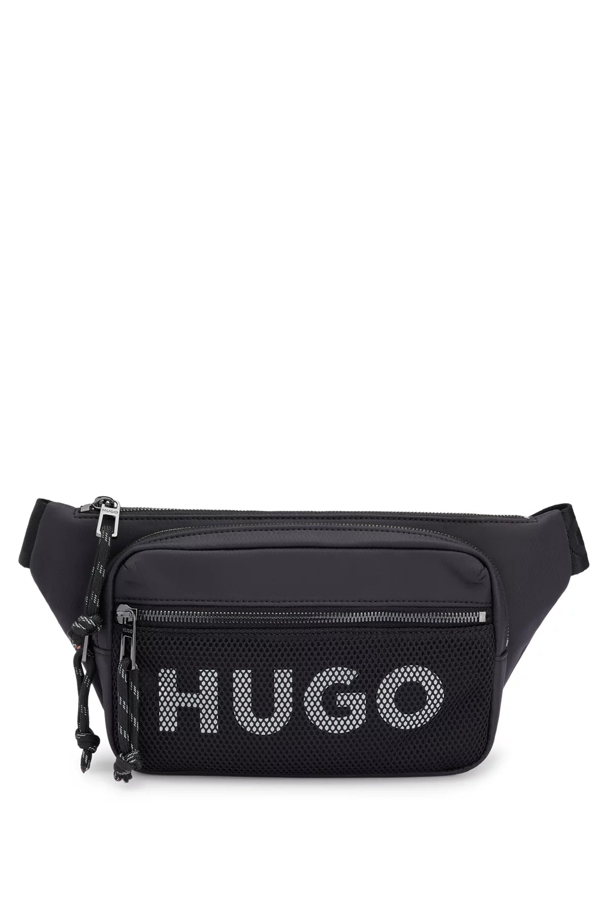 681 - HUGO BOSS Belt bag with contrast logo and mesh overlay