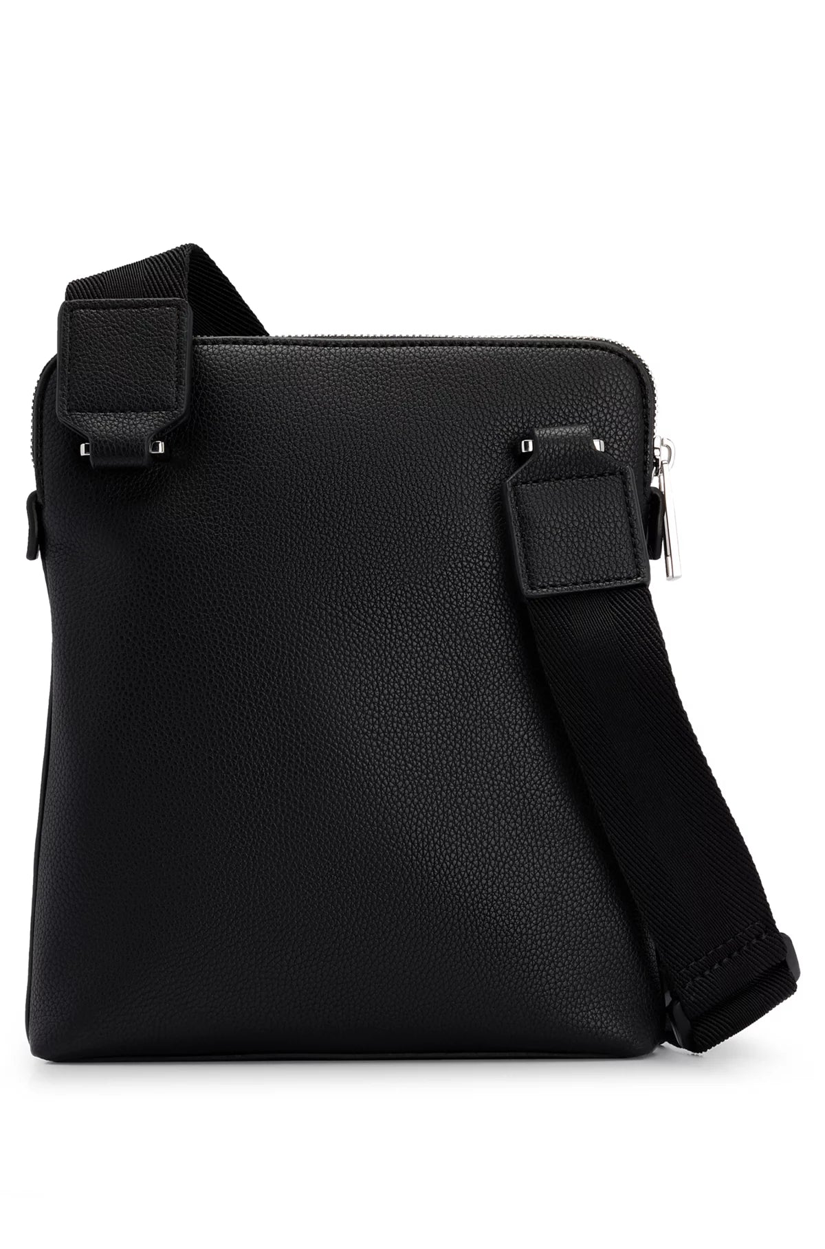 682 - HUGO BOSS Faux-leather envelope bag with logo and signature stripe