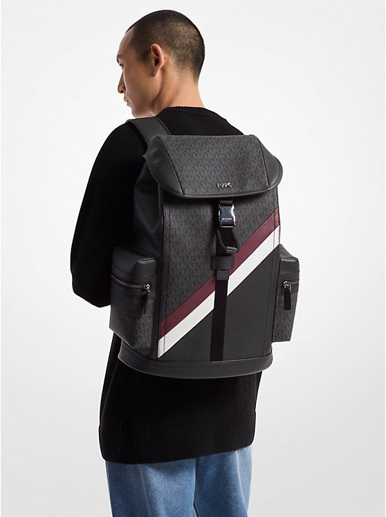 687 - MICHAEL KORS Rivington Logo Stripe Backpack