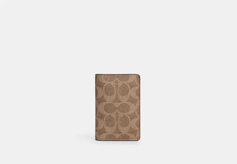 745 - COACH id Wallet In Signature Canvas