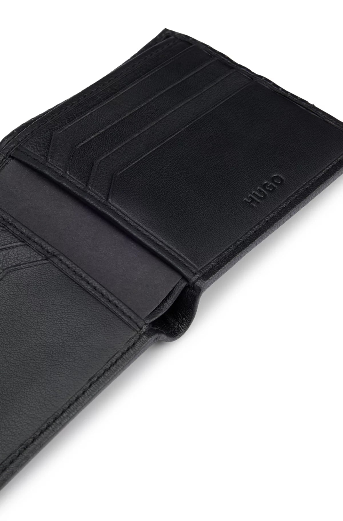 762 - HUGO BOSS Perforated-leather wallet with logo hardware