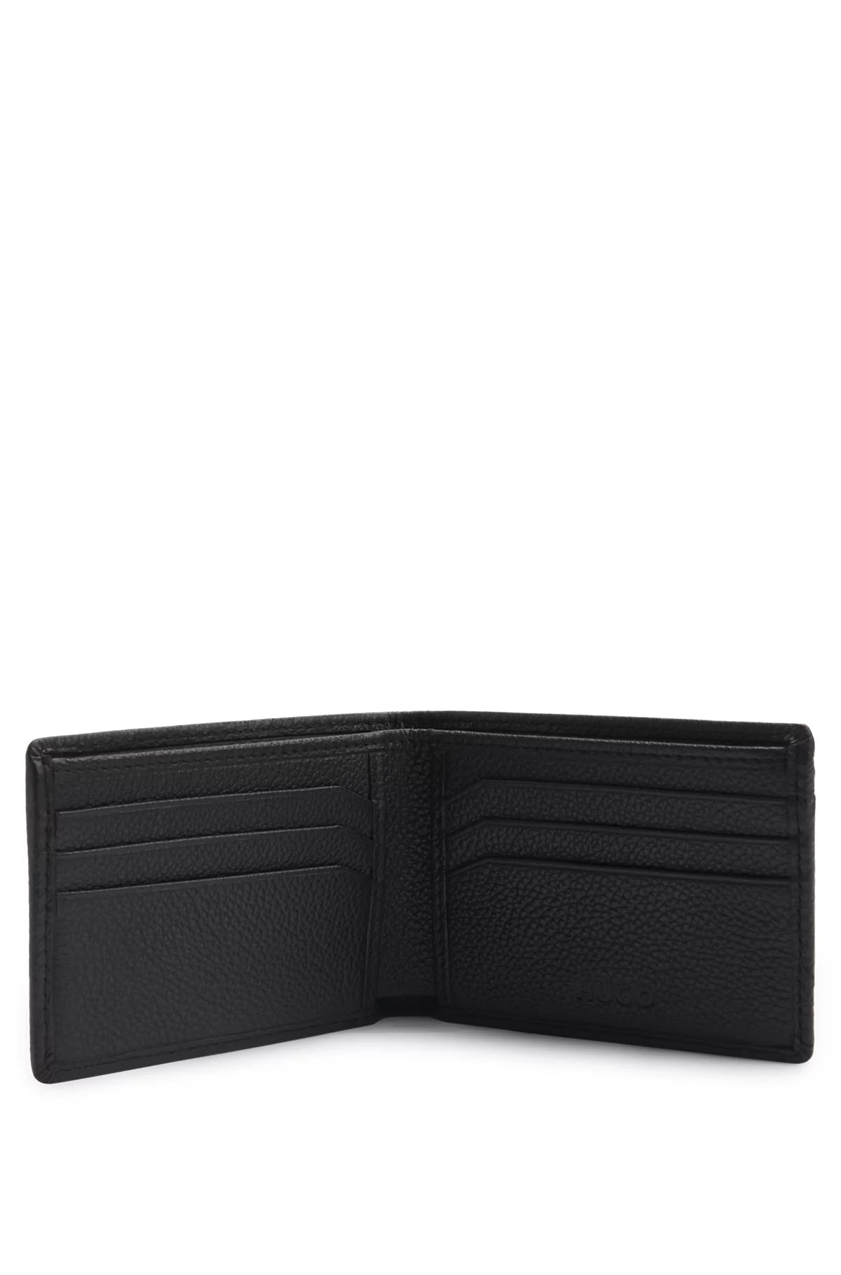 763 - HUGO BOSS Nappa-leather wallet with all-over stacked logos