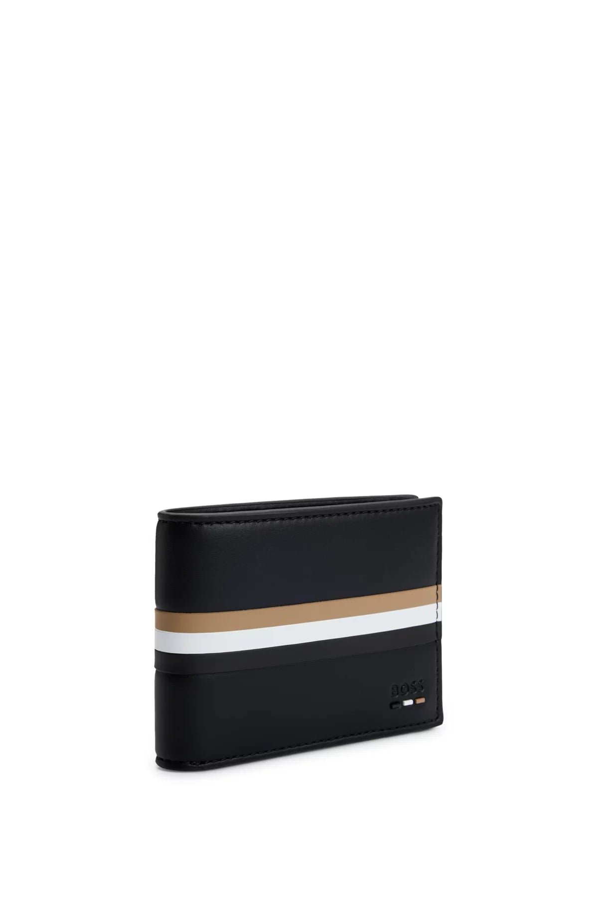 764 - HUGO BOSS Faux-leather wallet with signature-stripe details