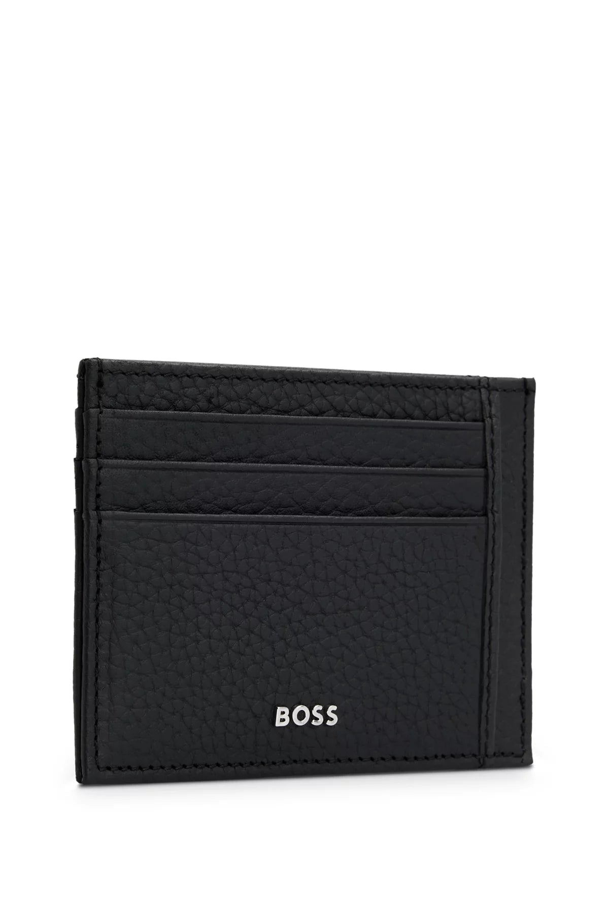 767 - HUGO BOSS Italian-leather card holder with logo lettering