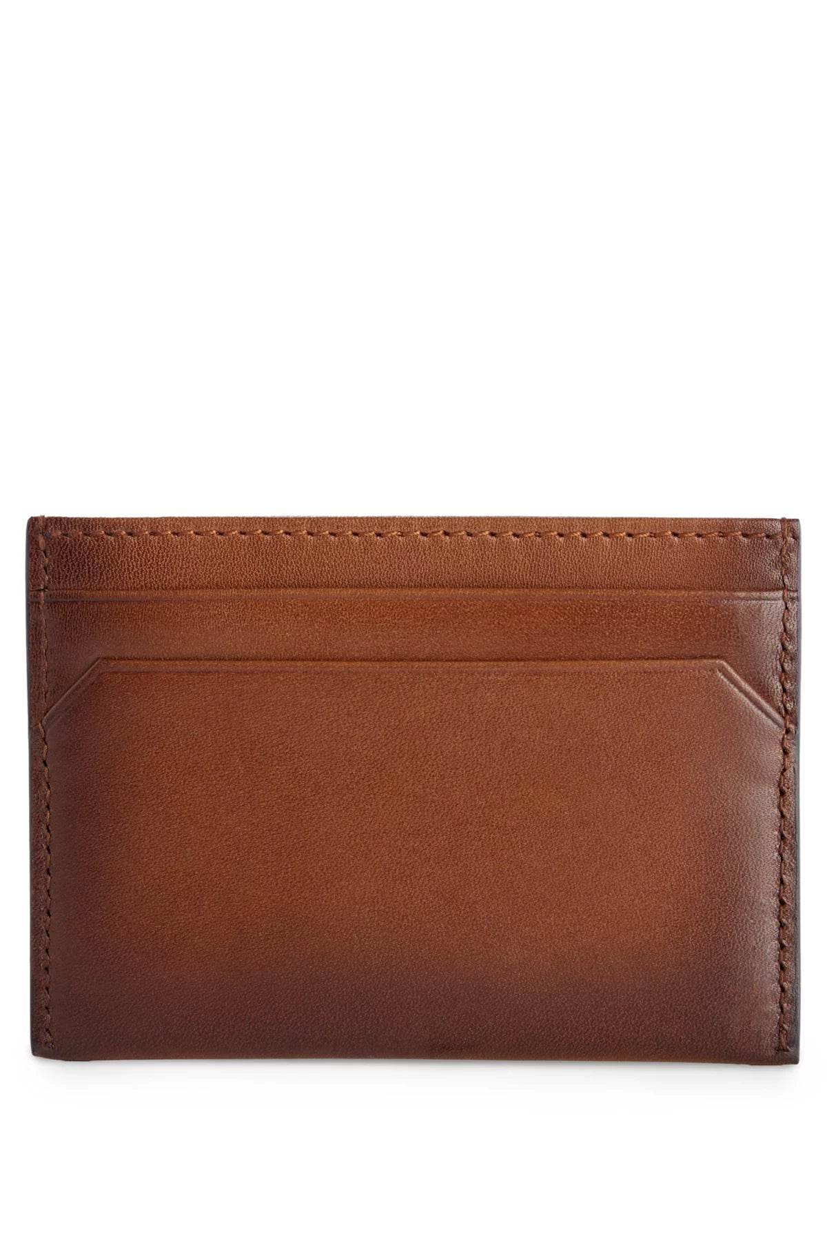 768 - HUGO BOSS Leather card holder with logo lettering
