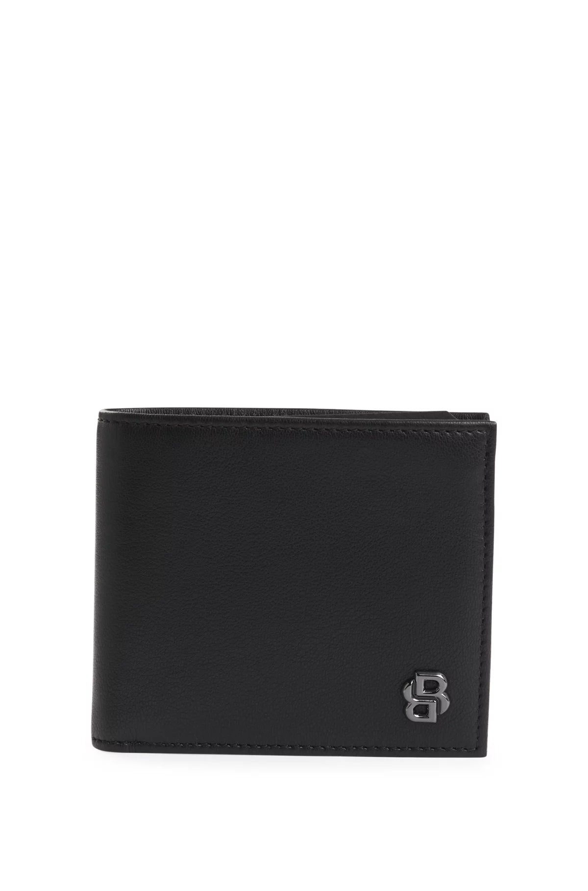 769 - HUGO BOSS Leather card holder with Double B monogram