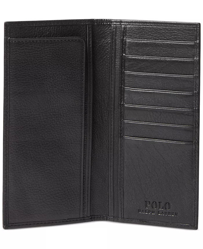 775 - Polo Ralph Lauren Men's Pebbled Leather Narrow Wallet