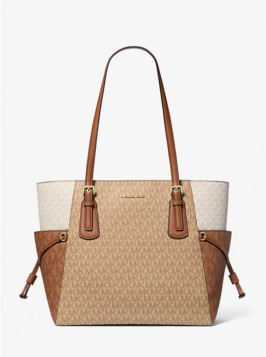 05 - SOBRE PEDIDO - MICHAEL KORS Voyager Large Color-Block Signature Logo Tote Bag