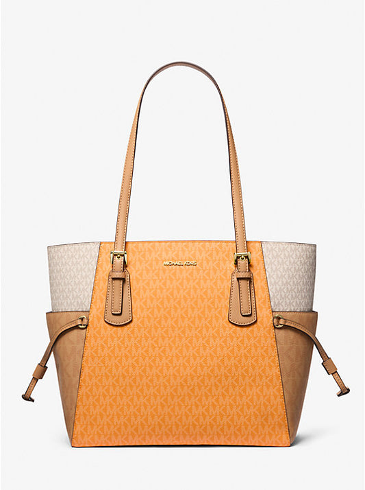 06 - SOBRE PEDIDO - MICHAEL KORS Voyager Large Color-Block Signature Logo Tote Bag