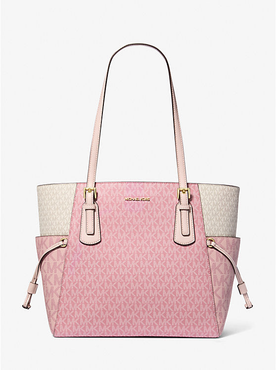 07 - SOBRE PEDIDO - MICHAEL KORS Voyager Large Color-Block Signature Logo Tote Bag