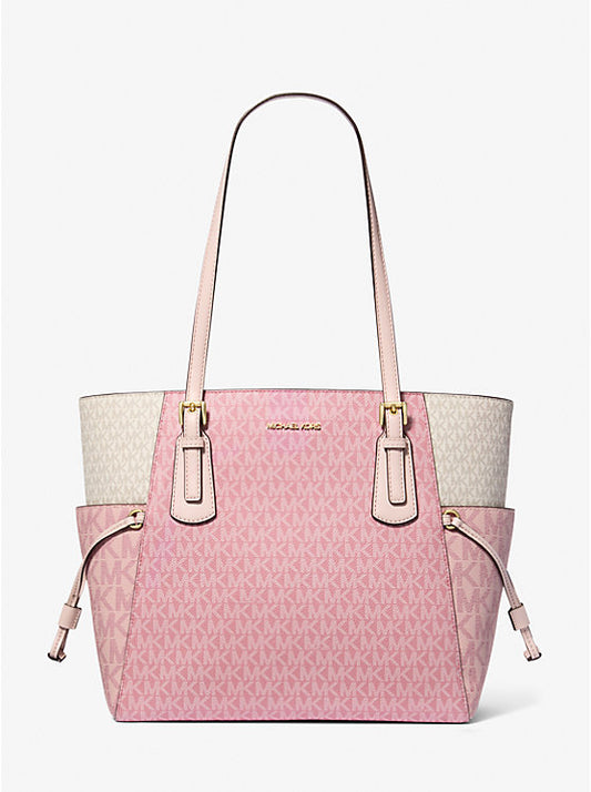 07 - SOBRE PEDIDO - MICHAEL KORS Voyager Large Color-Block Signature Logo Tote Bag