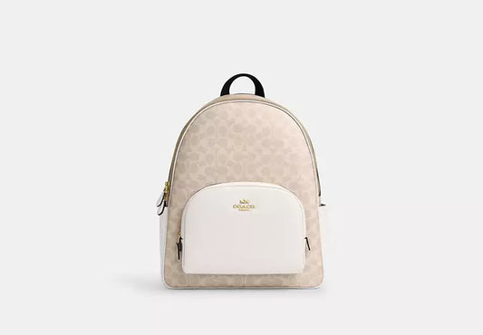 13 - SOBRE PEDIDO - COACH Large Court Backpack In Signature Canvas