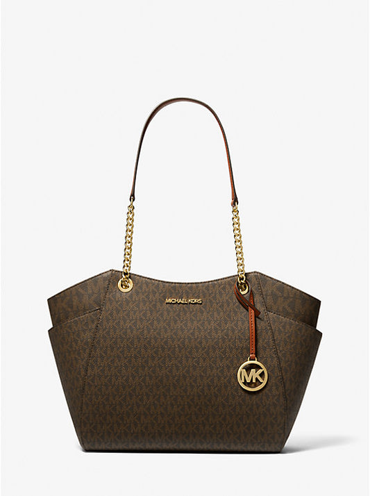 34 - SOBRE PEDIDO - MICHAEL KORS Jet Set Large Signature Logo Shoulder Bag